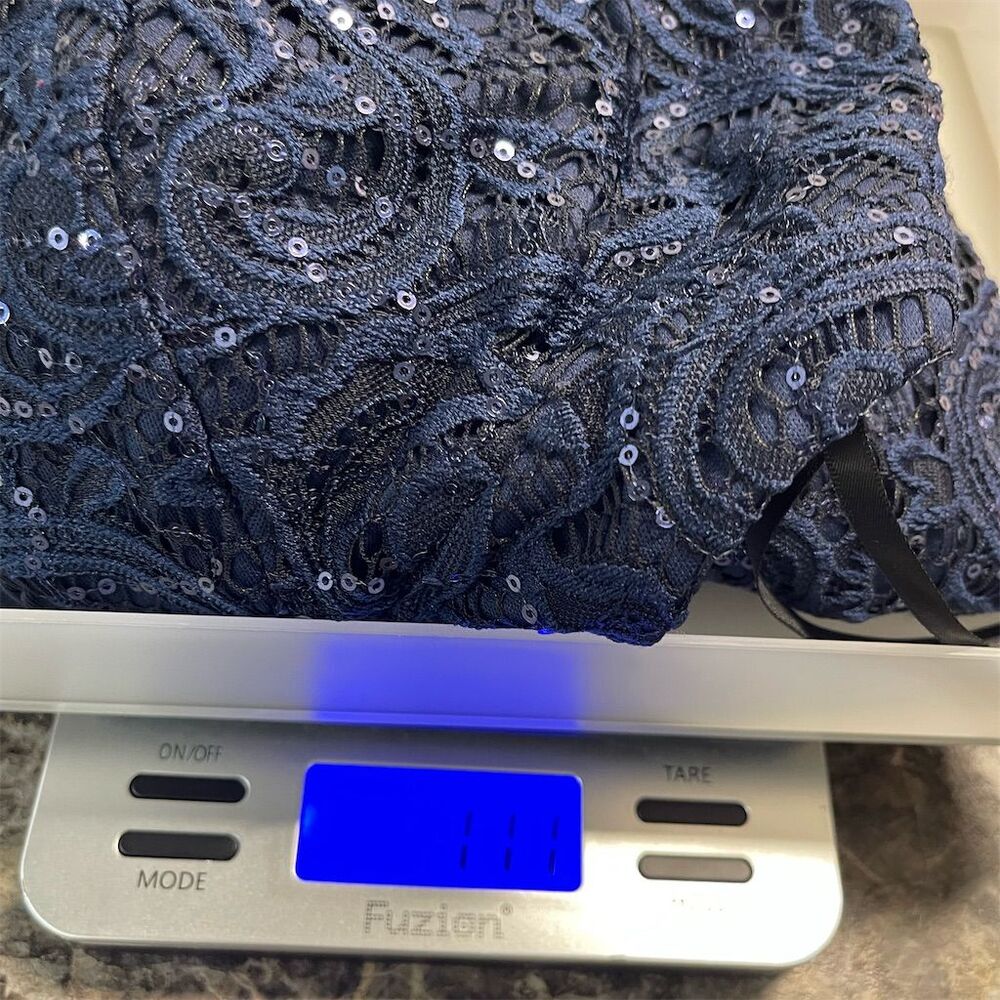 City Triangles Navy Blue Knee Length Dress Bedazzled Halter Size 13. Sku157 - Picture 15 of 16